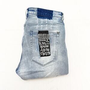 Ksubi Van Winkle Trashed Dreams 098 Ripped Button Fly Skinny Denim Jeans Size 30